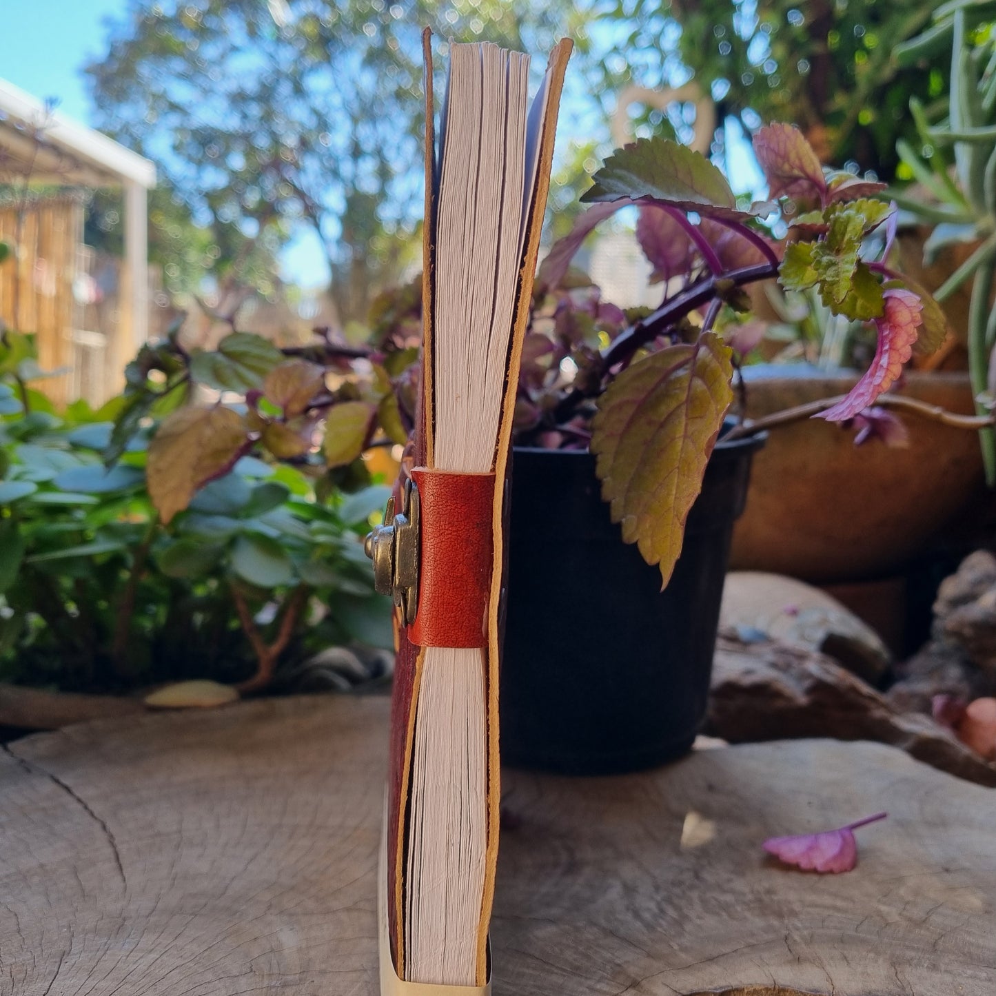 Malachite Leather Journal