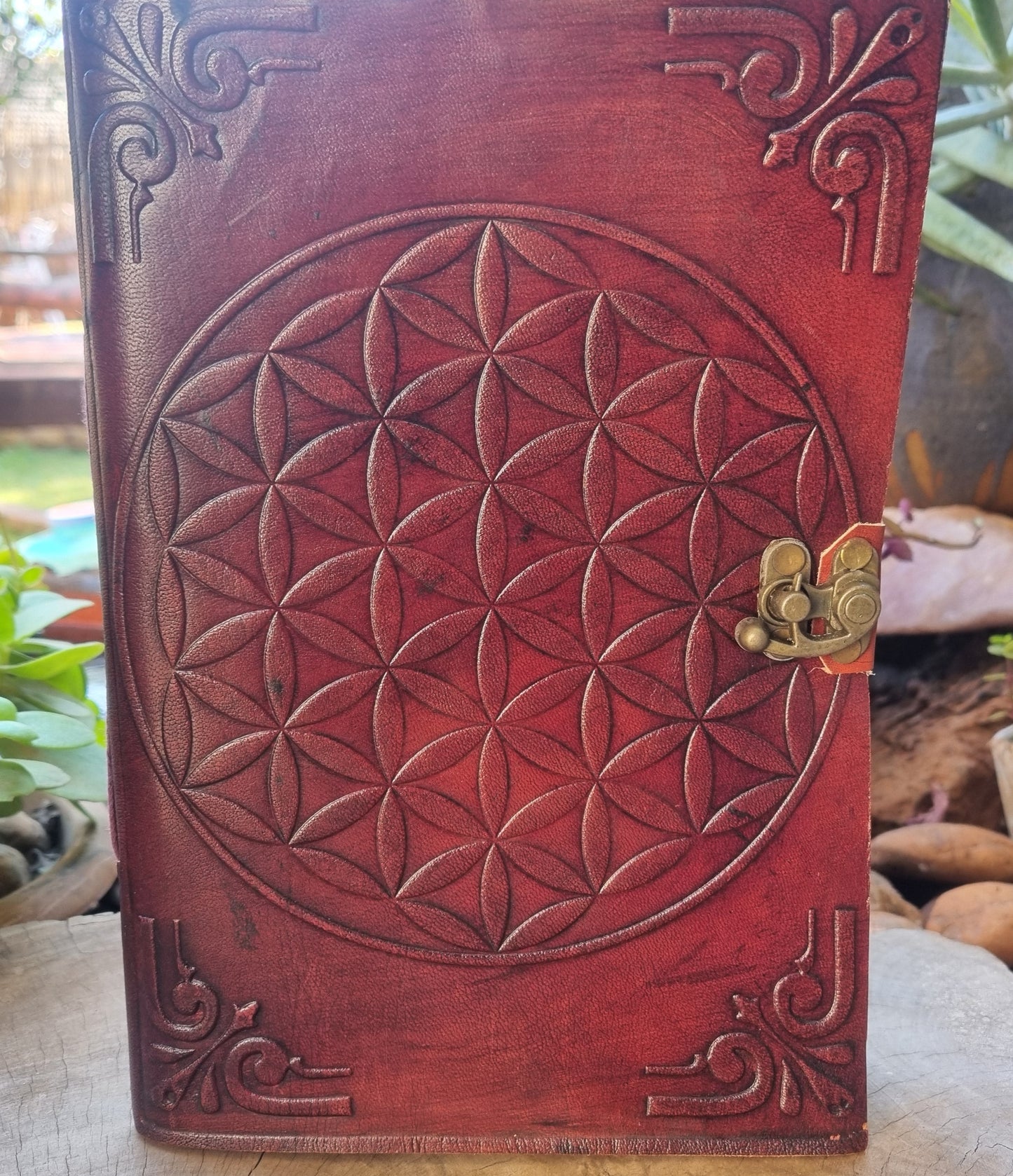 Flower Of Life Leather Journal