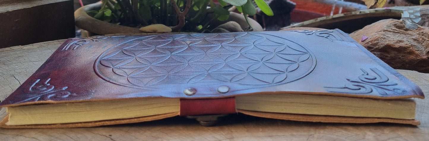 Flower Of Life Leather Journal