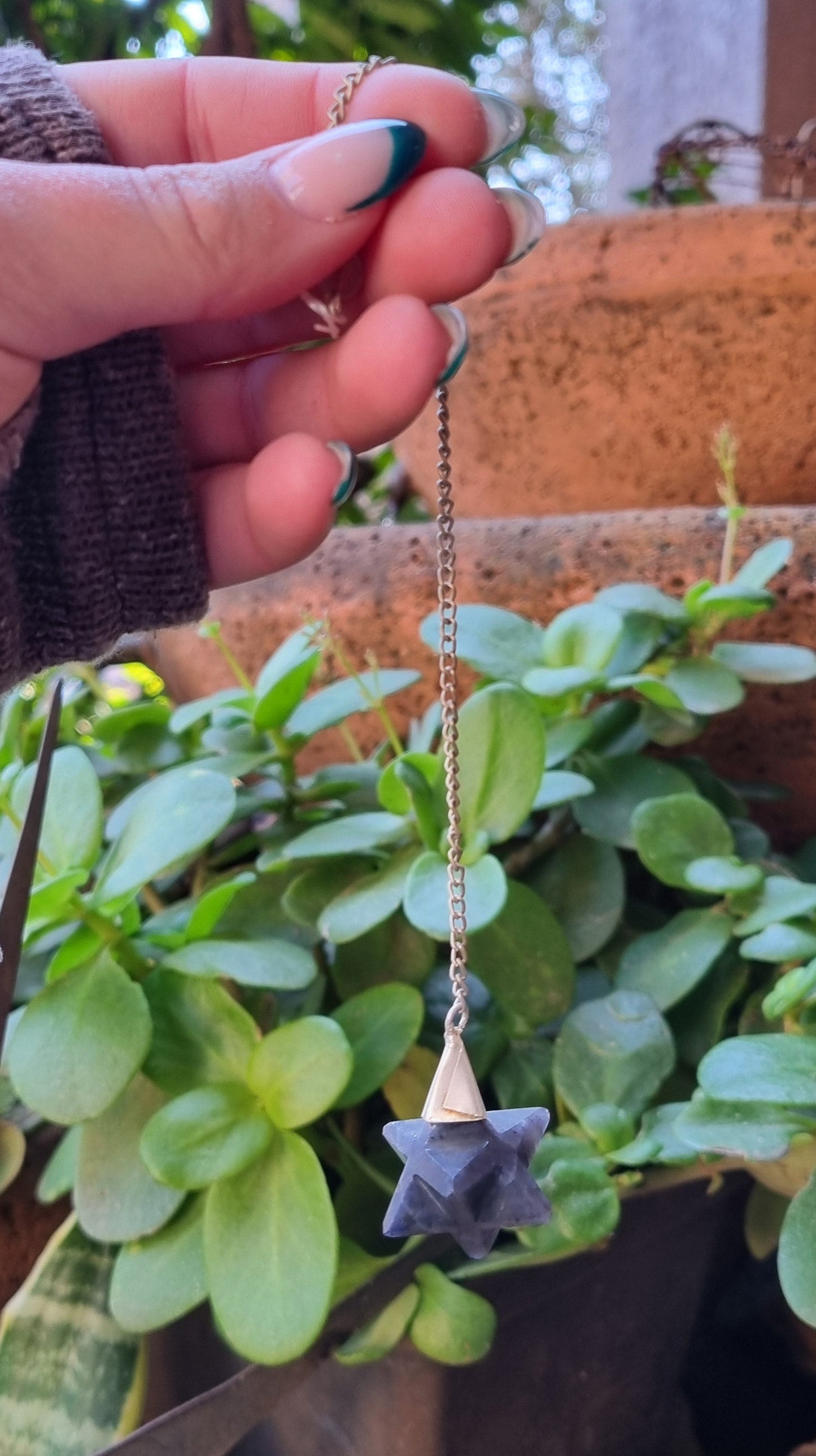 Blue Calcite Macabre Pendulum
