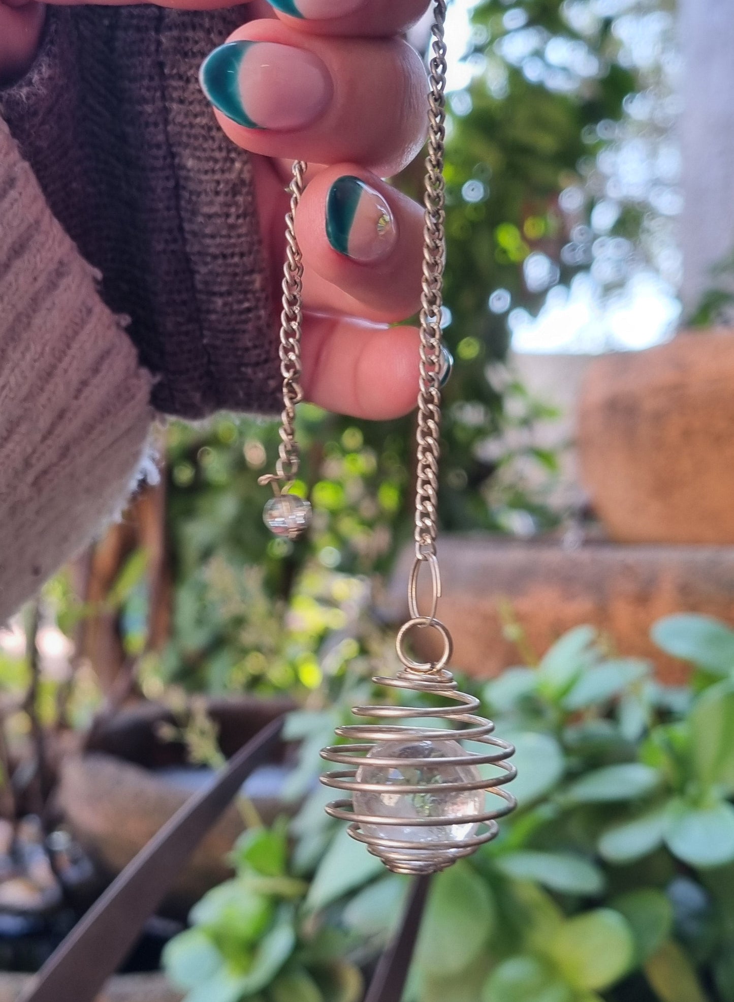 Clear Quartz Cage Pendulum