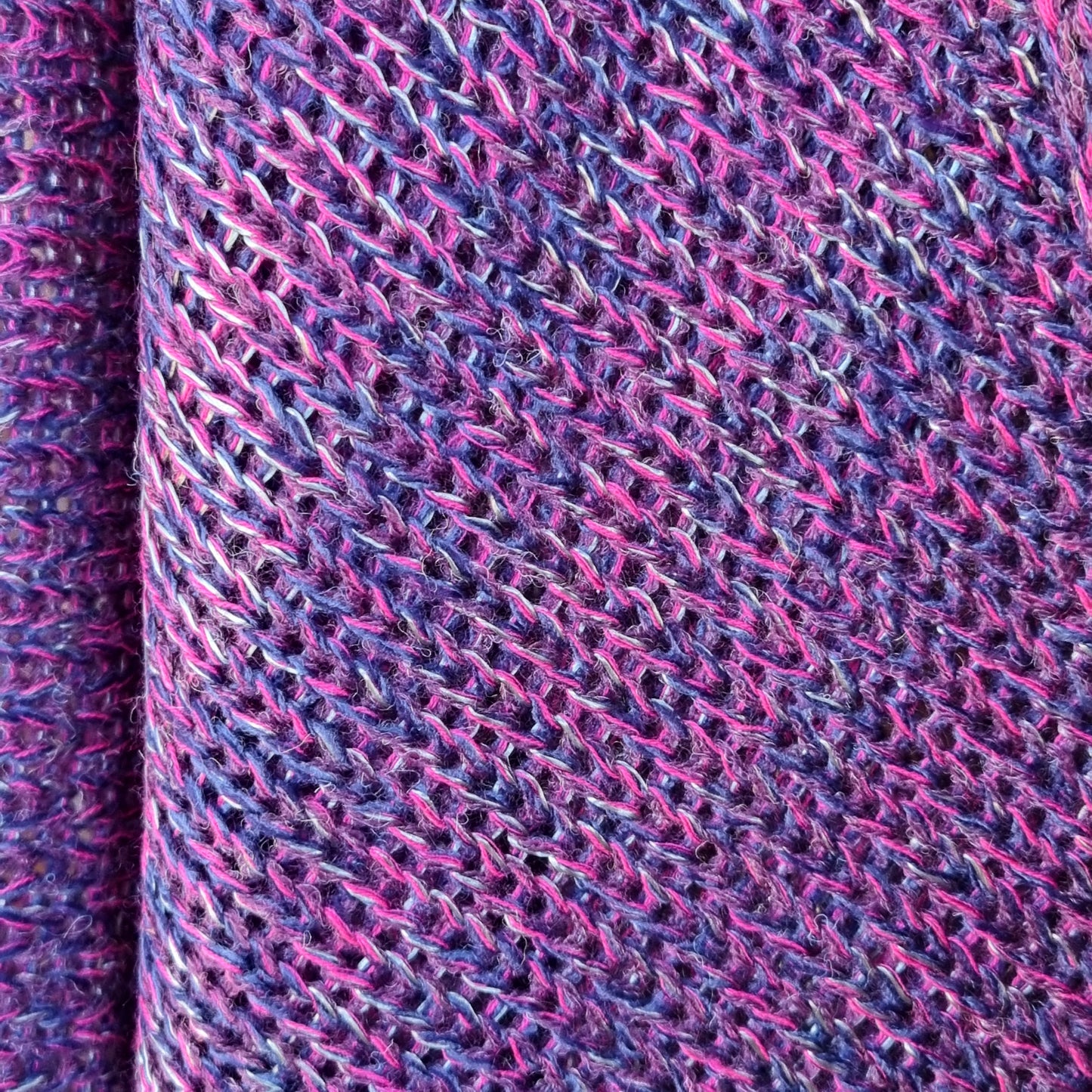 Purple Husk Knitted Shawl (Hooded)