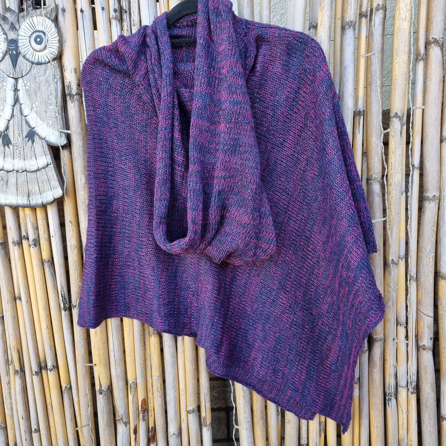 Grape Vine Knitted Shawl (Hooded)