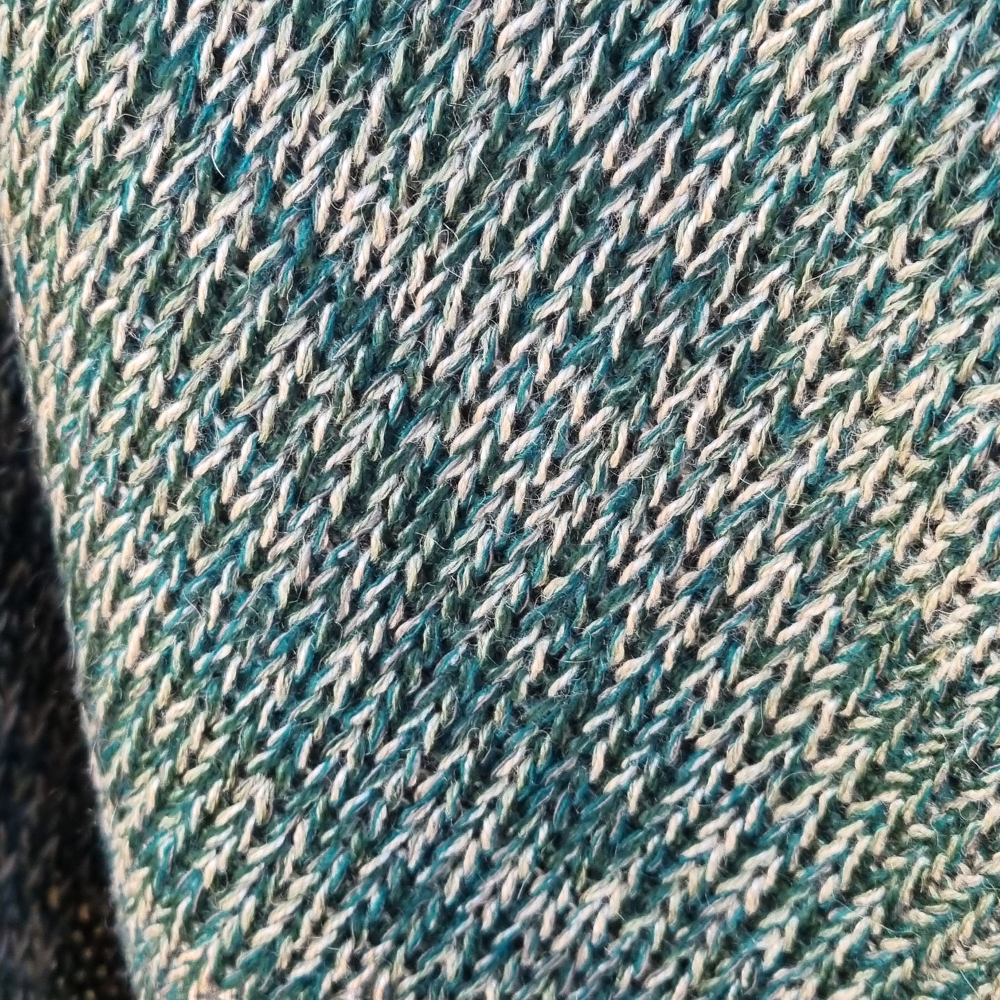 Green Gaia Knitted Shawl (Hooded)
