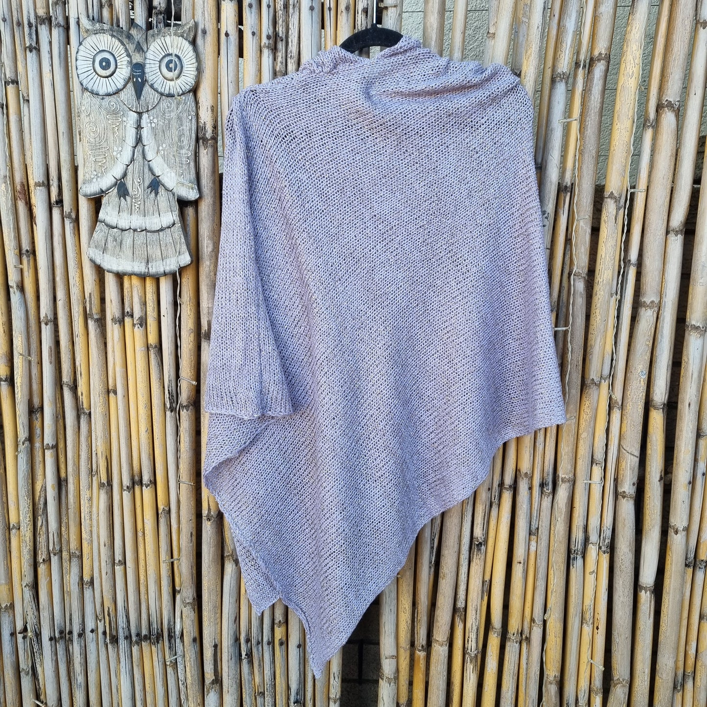 Lavender Knitted Shawl (Hooded)