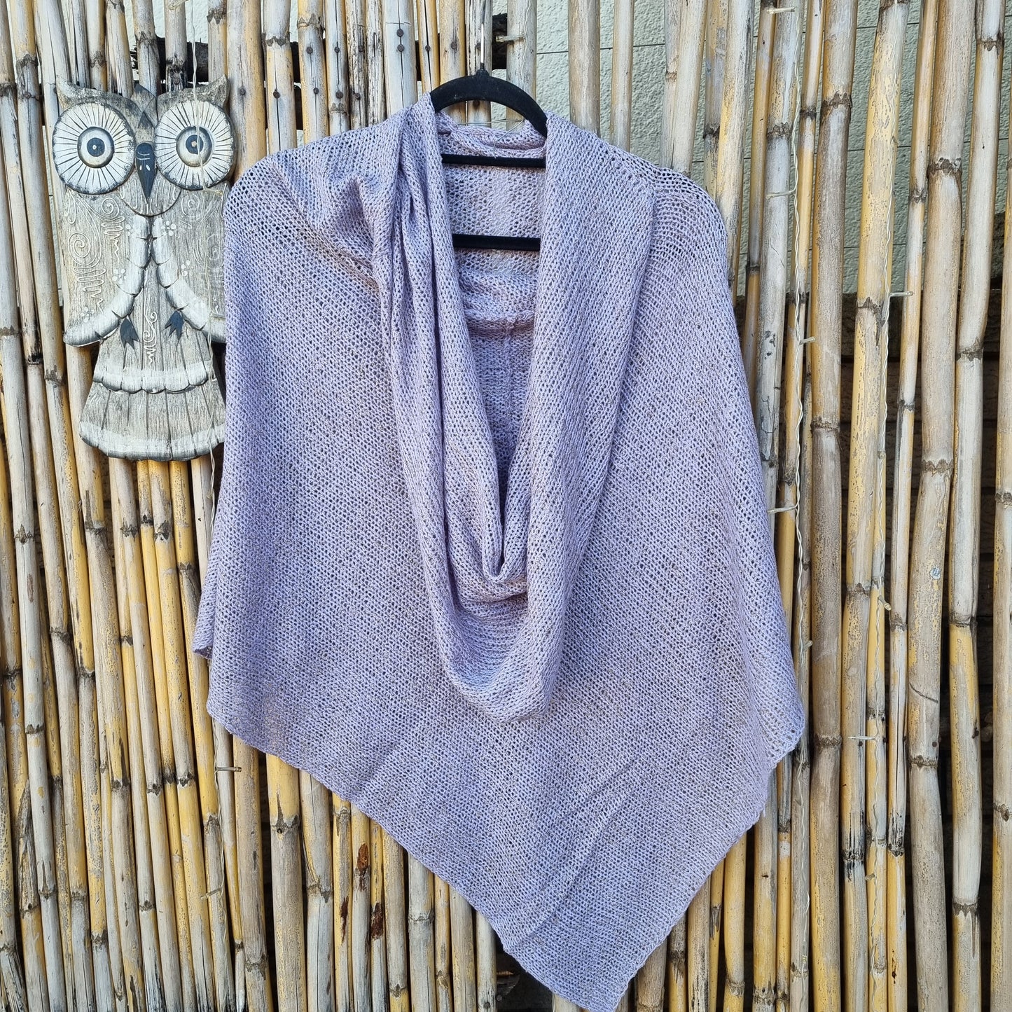Peony Knitted Shawl (Hooded)