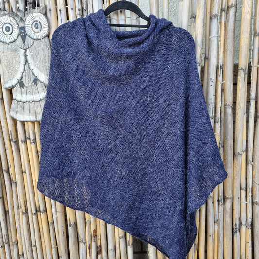 Norma Jean Knitted Shawl (Hooded)