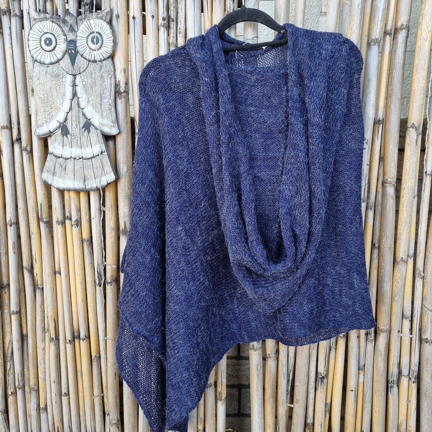 Norma Jean Knitted Shawl (Hooded)