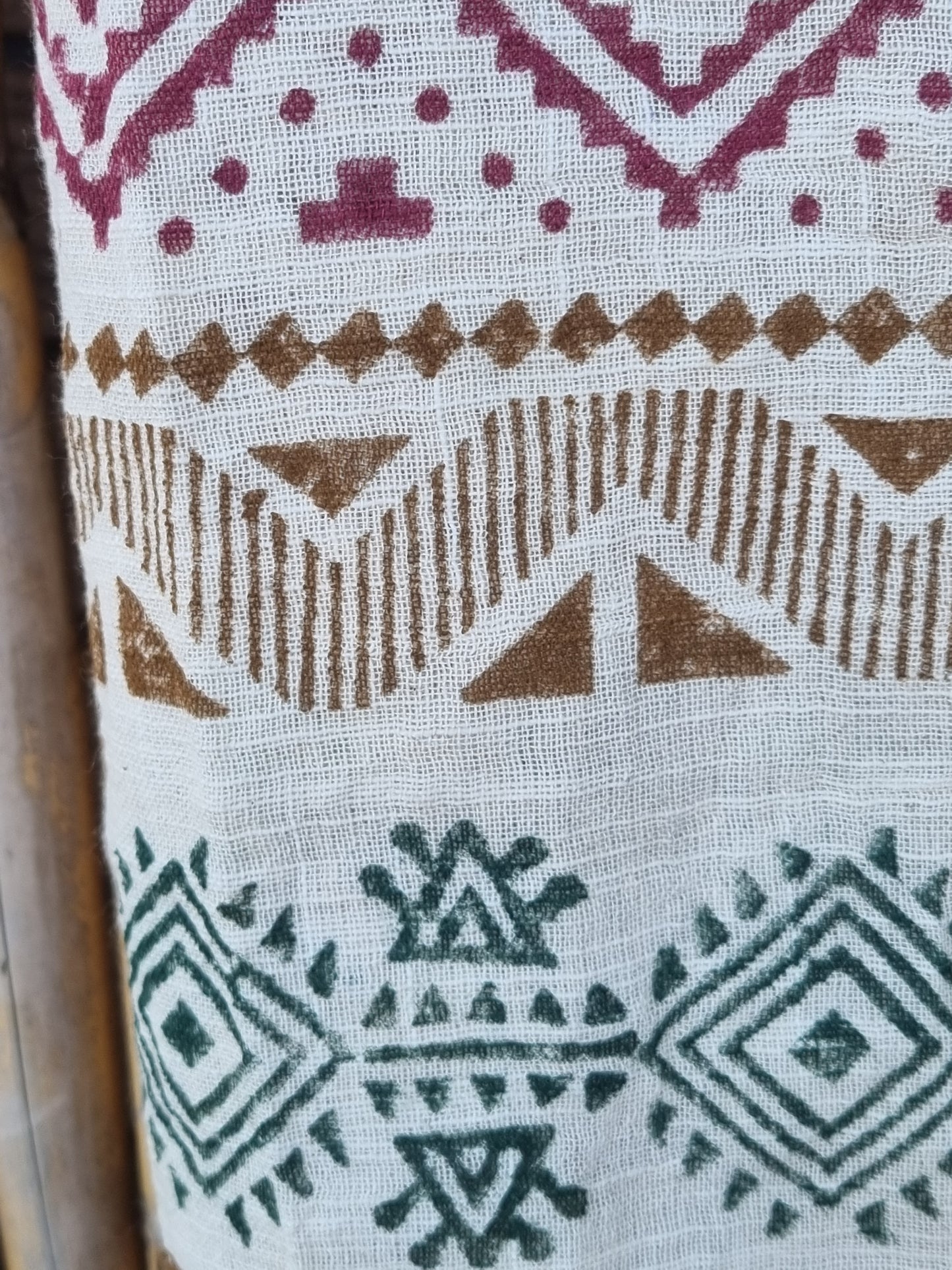 Linen Block Print Scarf