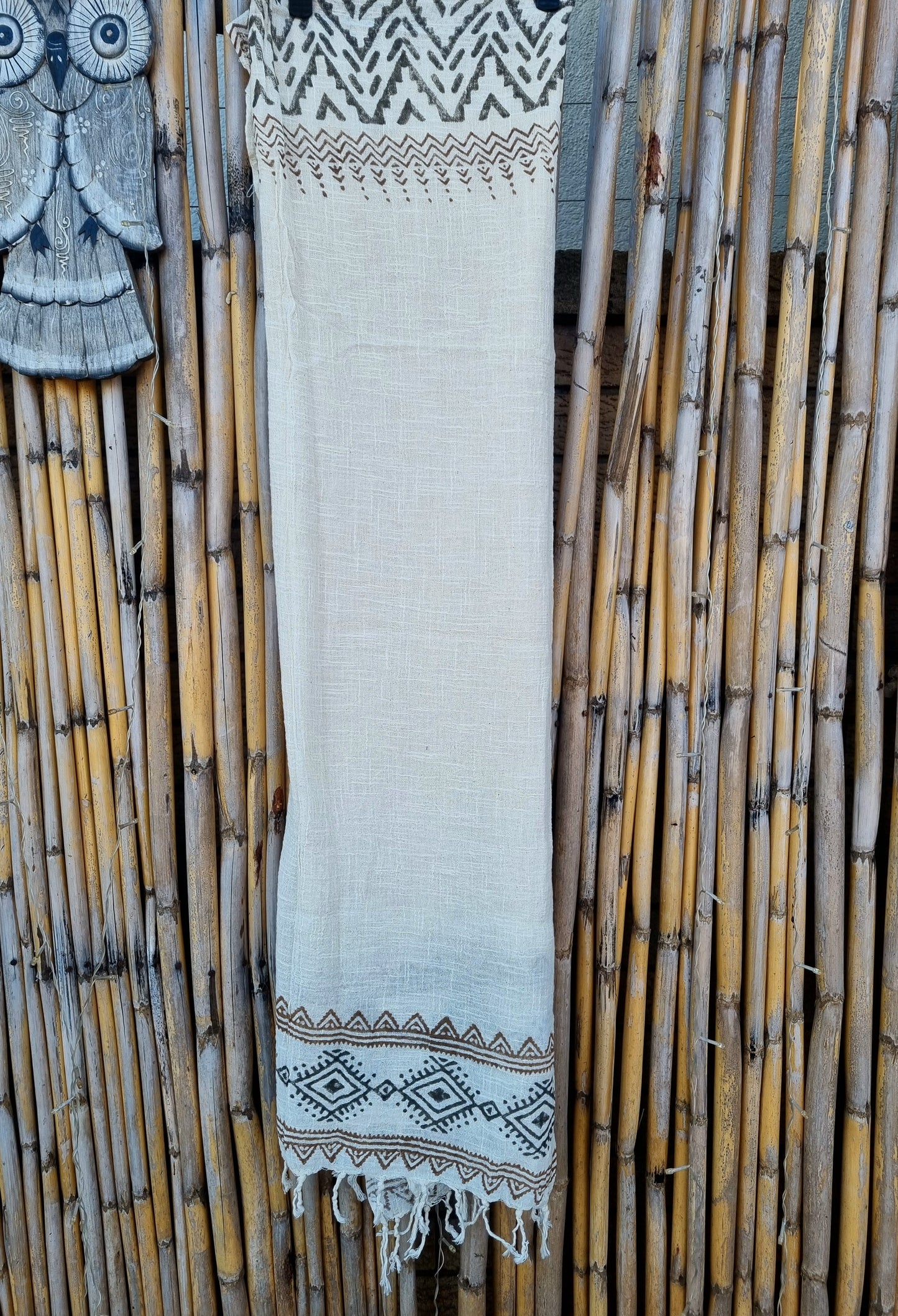 Linen Block Print Scarf