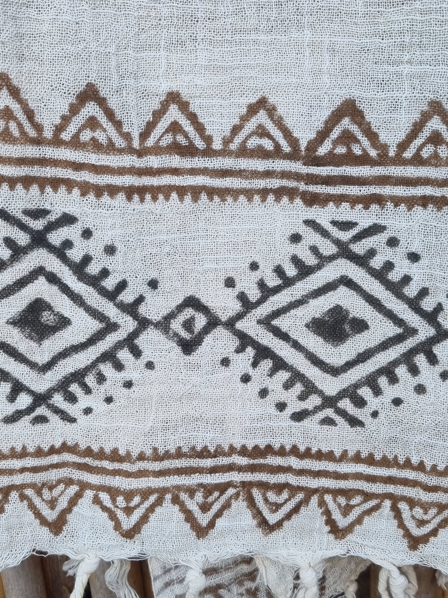 Linen Block Print Scarf