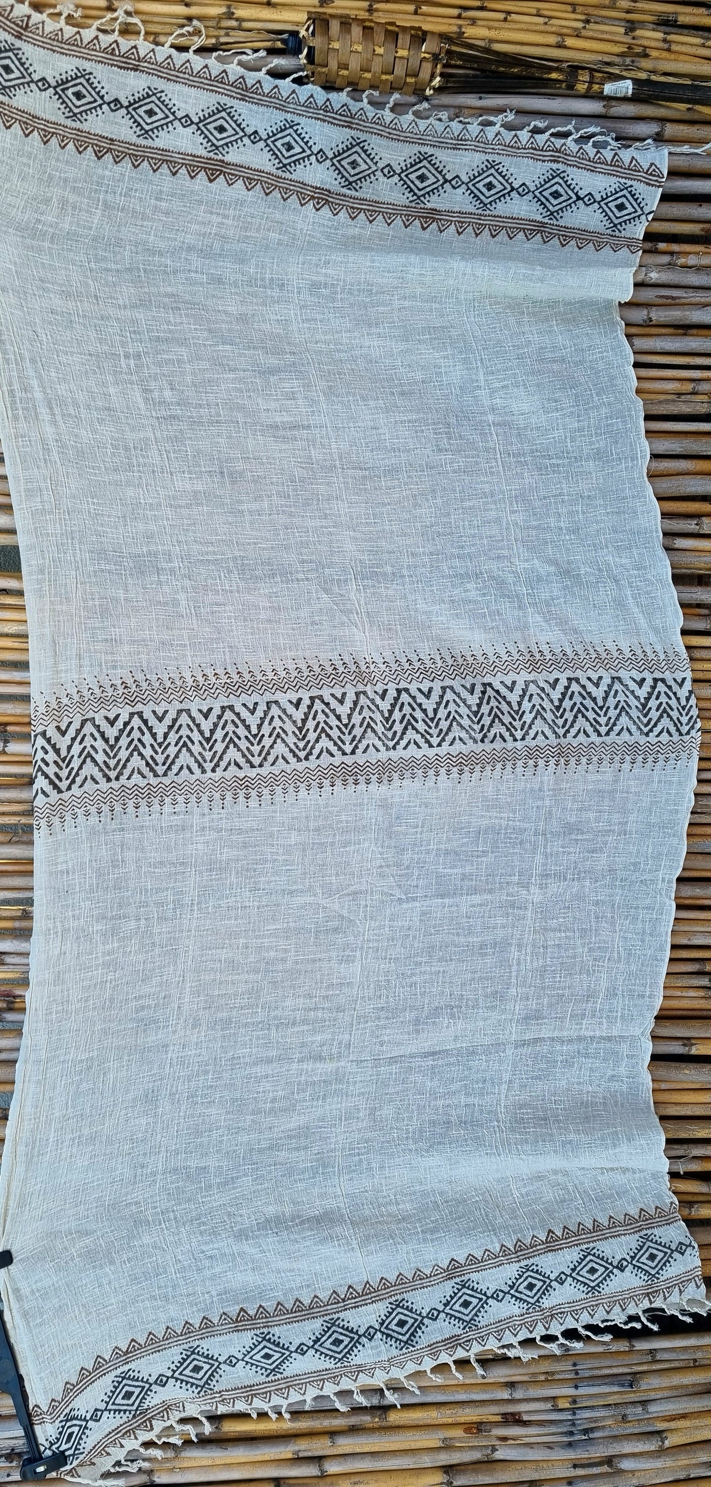 Linen Block Print Scarf