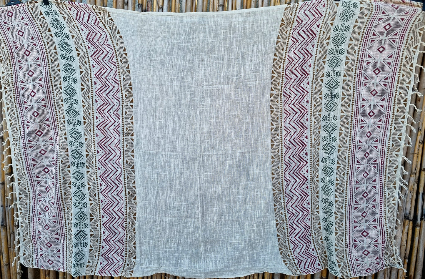 Linen Block Print Scarf
