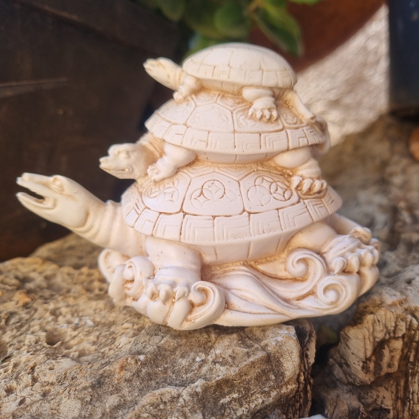 Tortoise Trio Statue