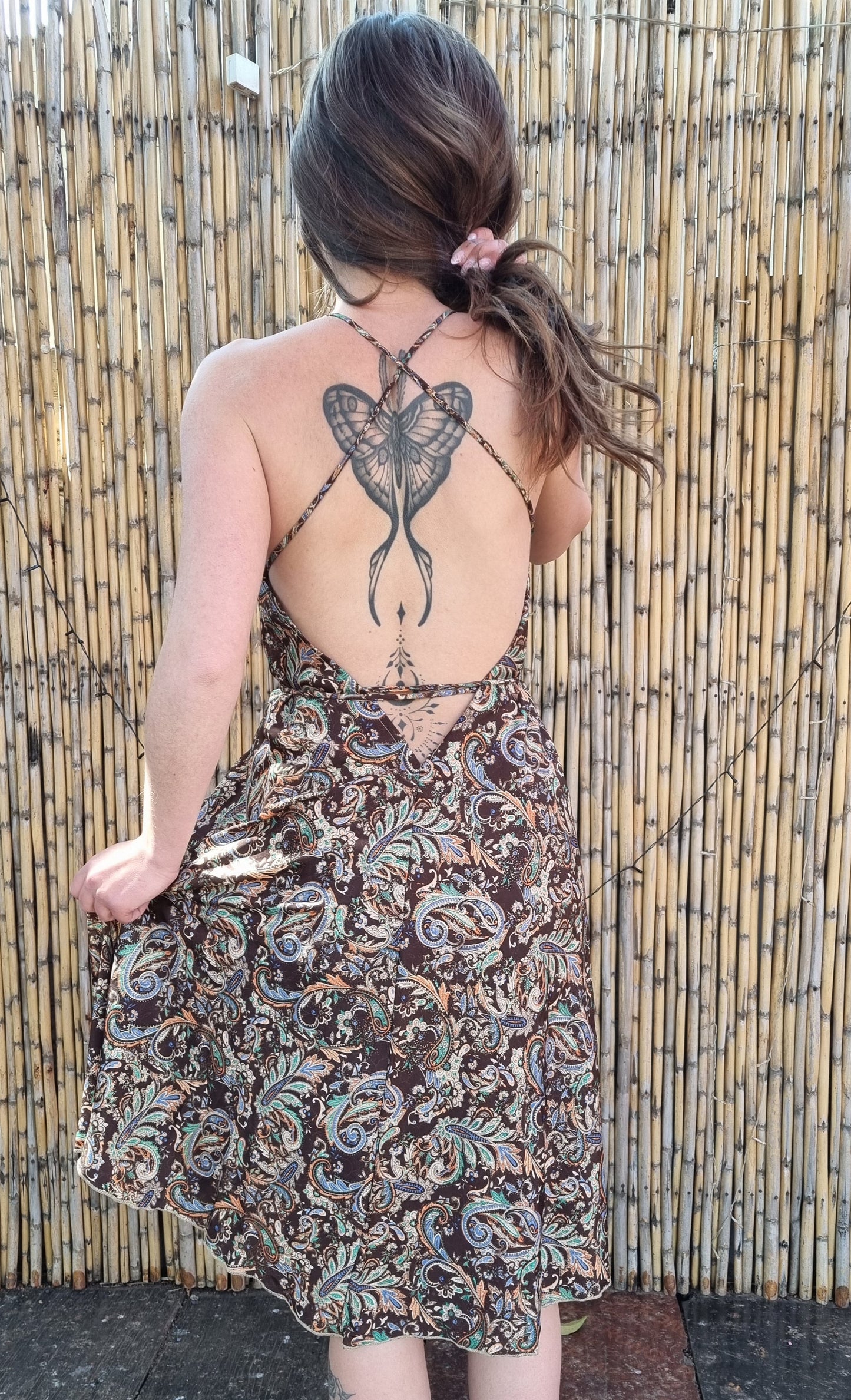 Golden Oak Silk Dress