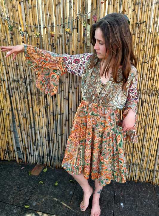 Orange Blossom Silk Dress