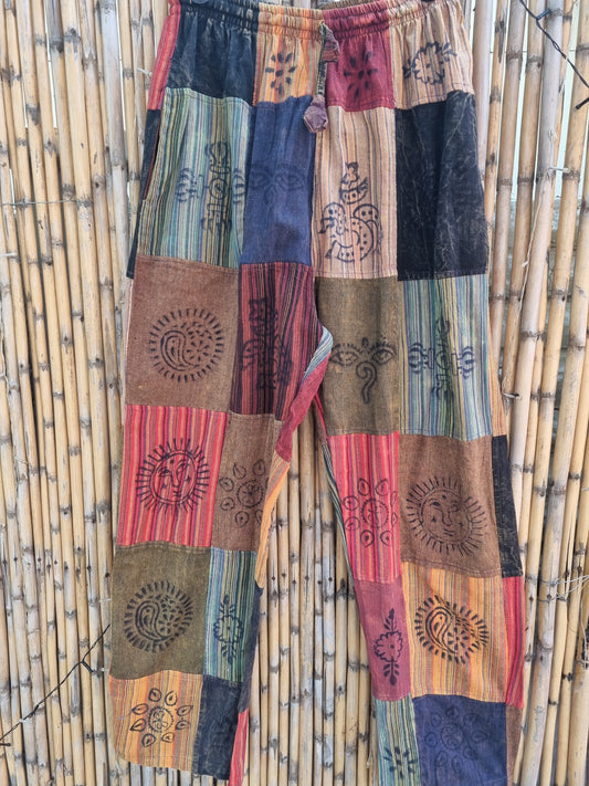 Harmony Cotton Patchwork Pants (XXL)