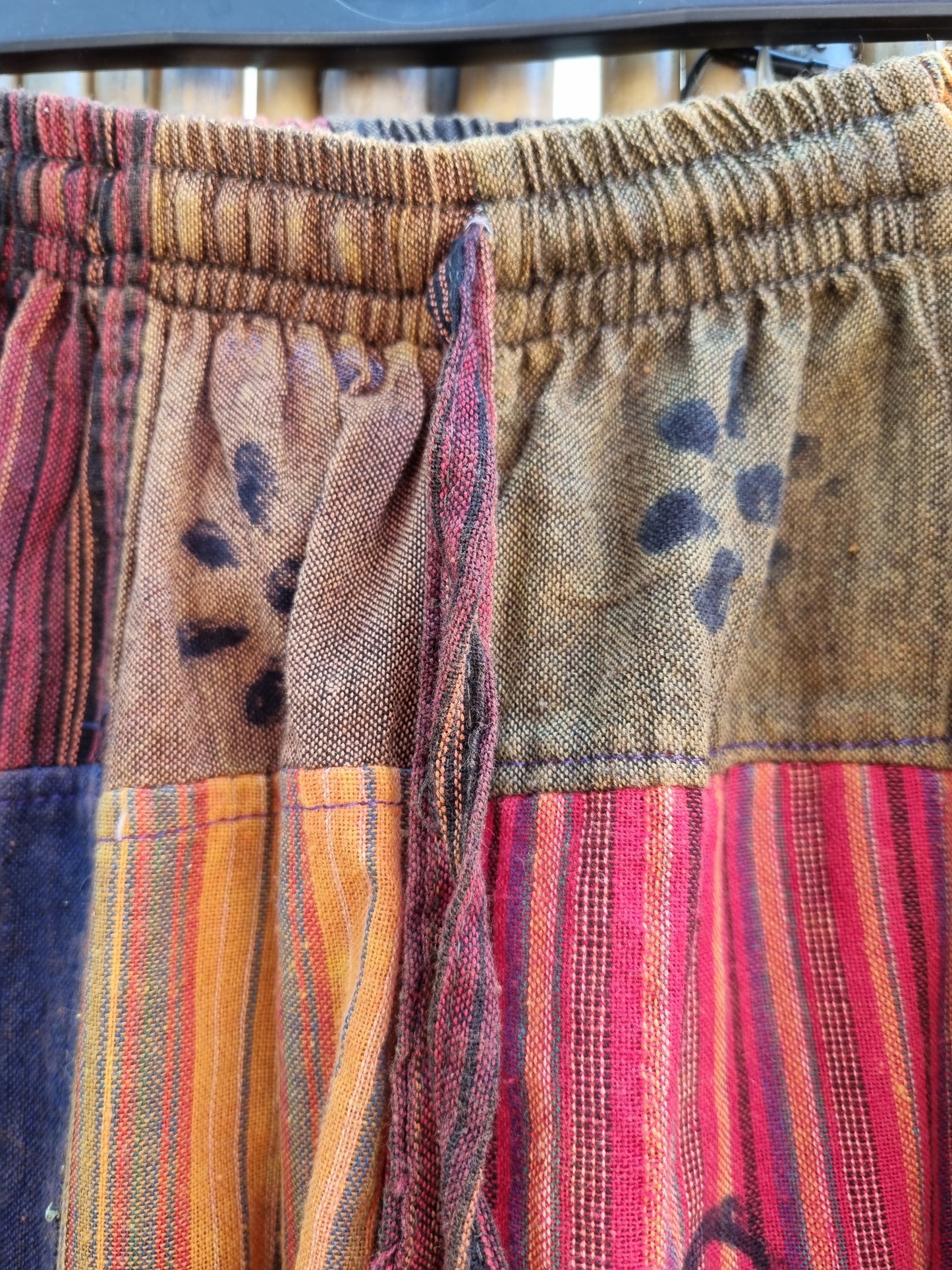 Sunset Dreamer Cotton Patchwork Pants (XXL)