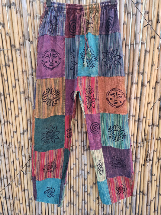 Shaman Cotton Patchwork Pants (XXL)