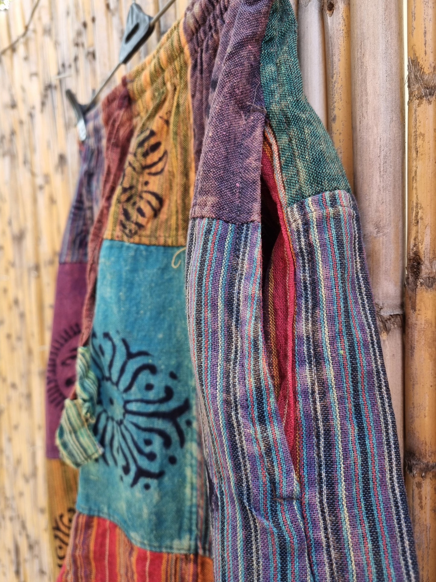 Shaman Cotton Patchwork Pants (XXL)