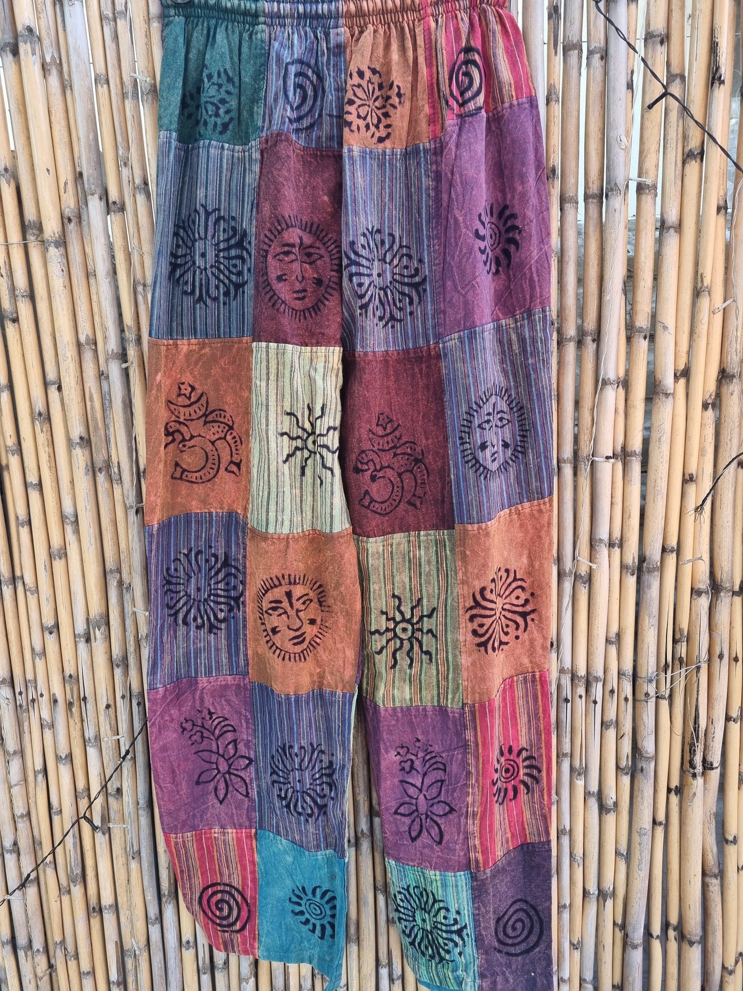 Shaman Cotton Patchwork Pants (XXL)