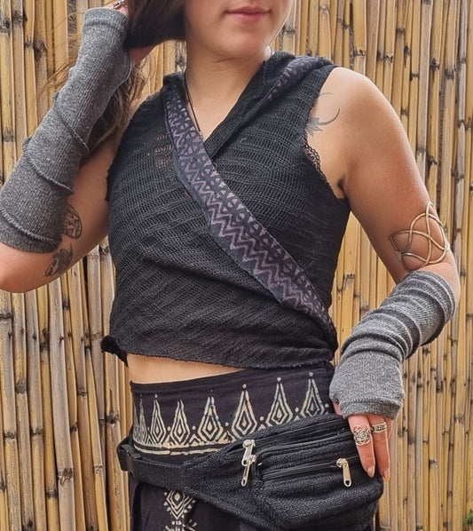 Midnight Cotton Tie Top