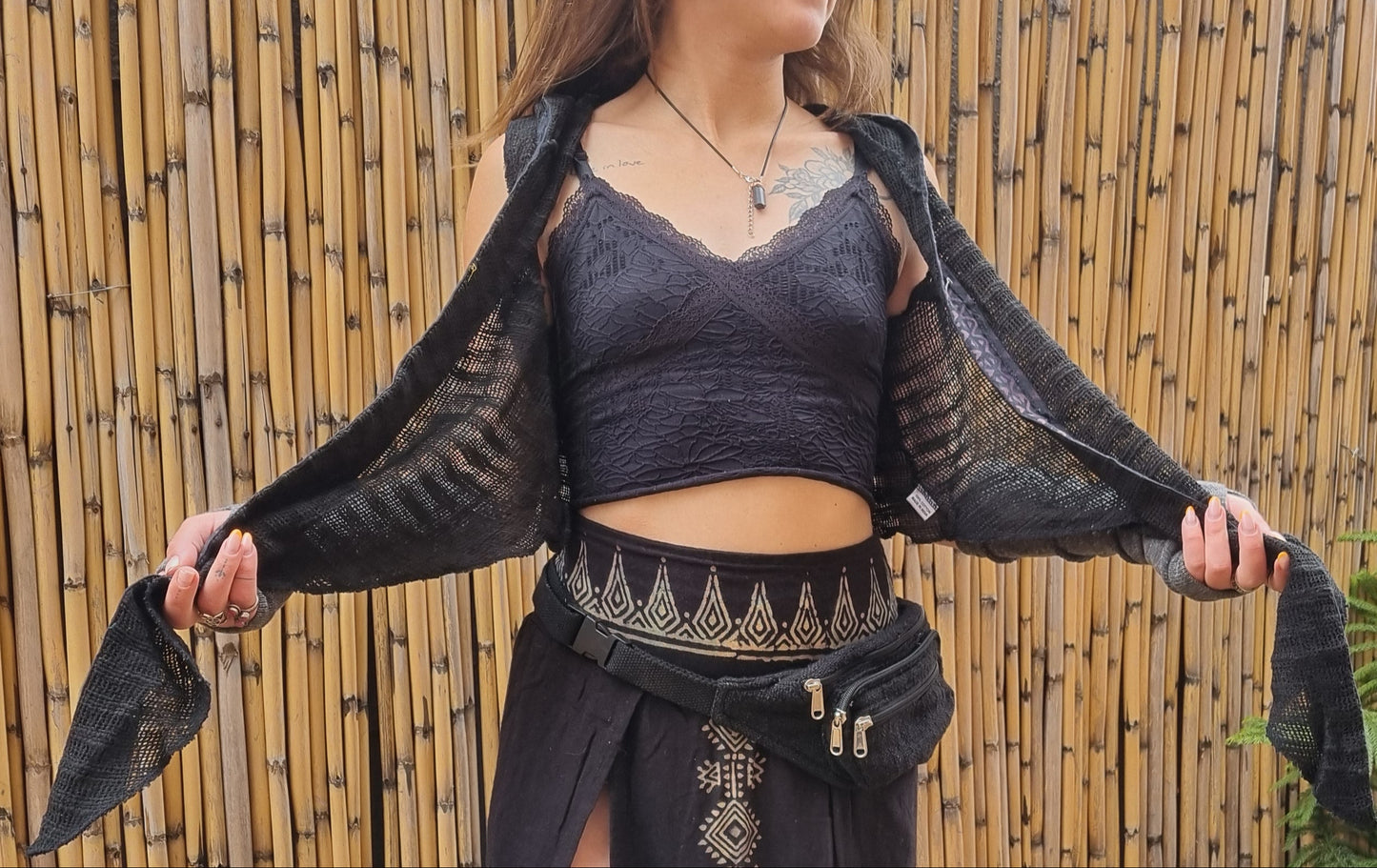 Midnight Cotton Tie Top