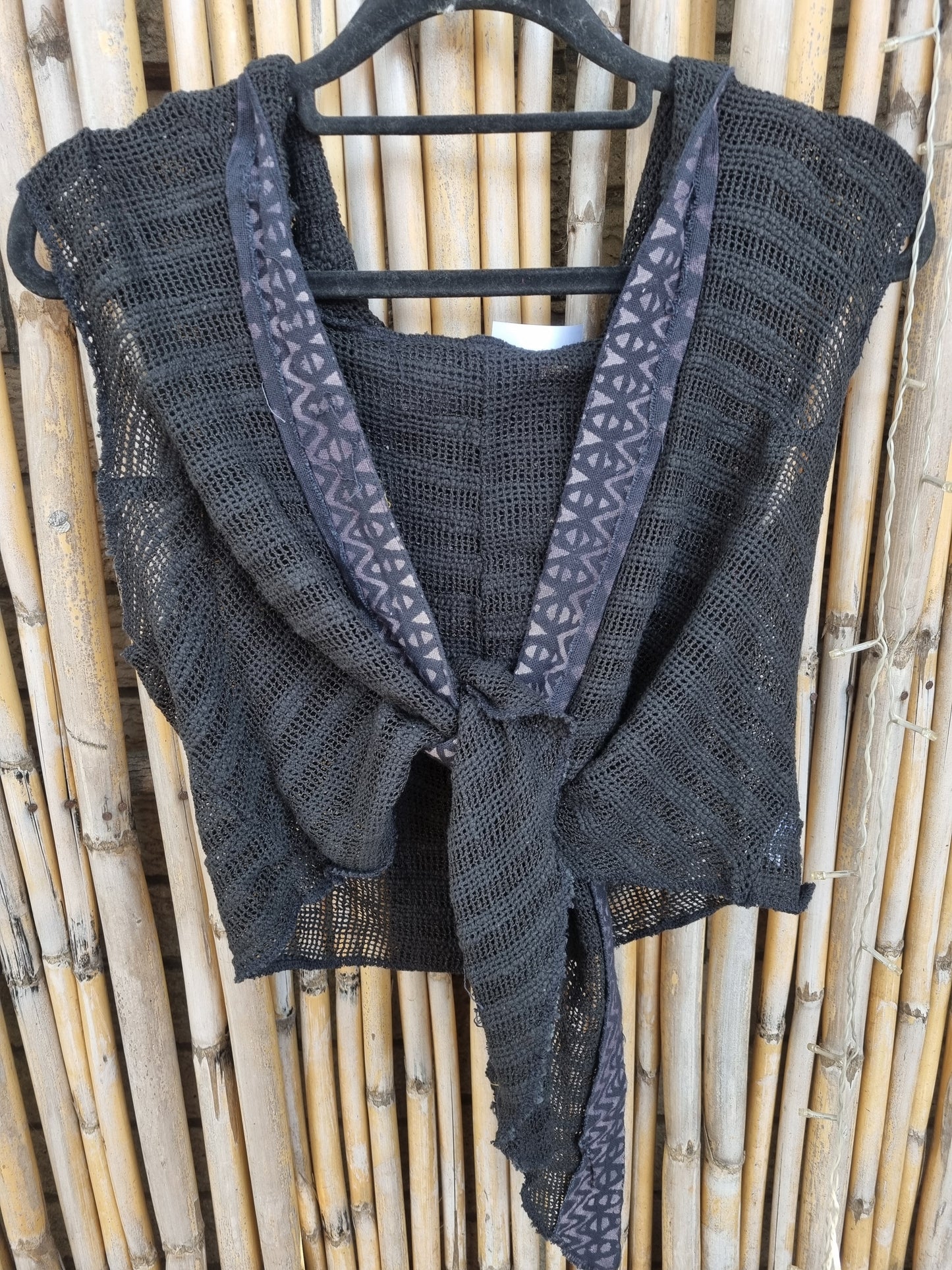 Midnight Cotton Tie Top
