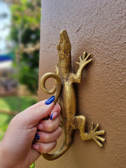 Solid Brass Gecko Door Handle