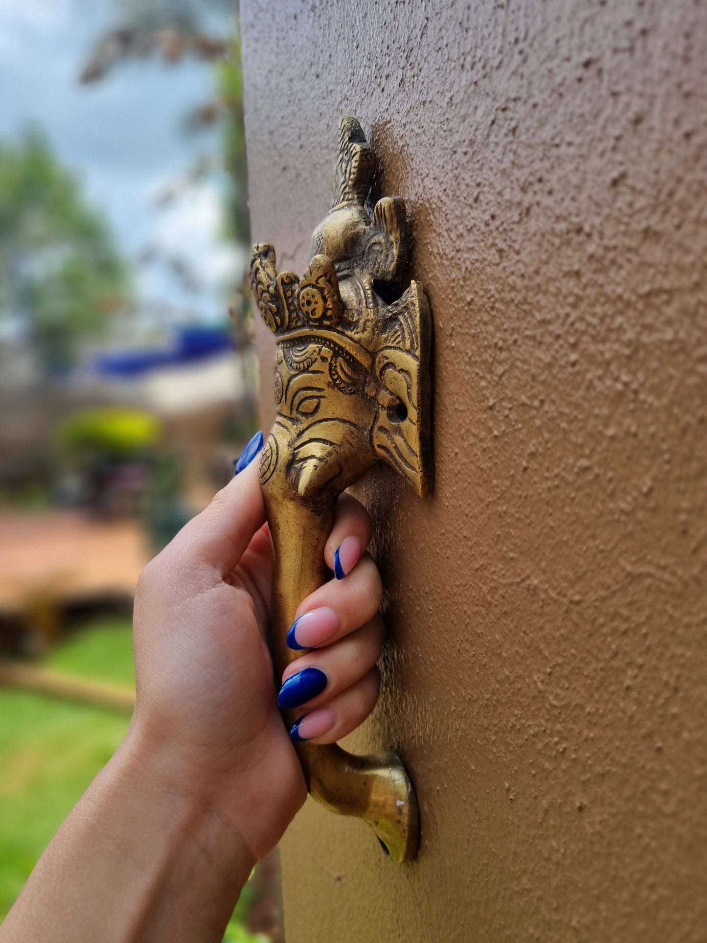 Solid Brass Elephant Door Handle