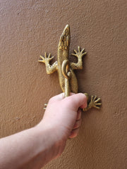Solid Brass Gecko Door Handle
