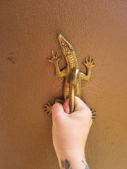 Solid Brass Gecko Door Handle
