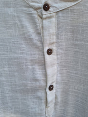 Cream/White Linen Shirt