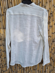 Cream/White Linen Shirt