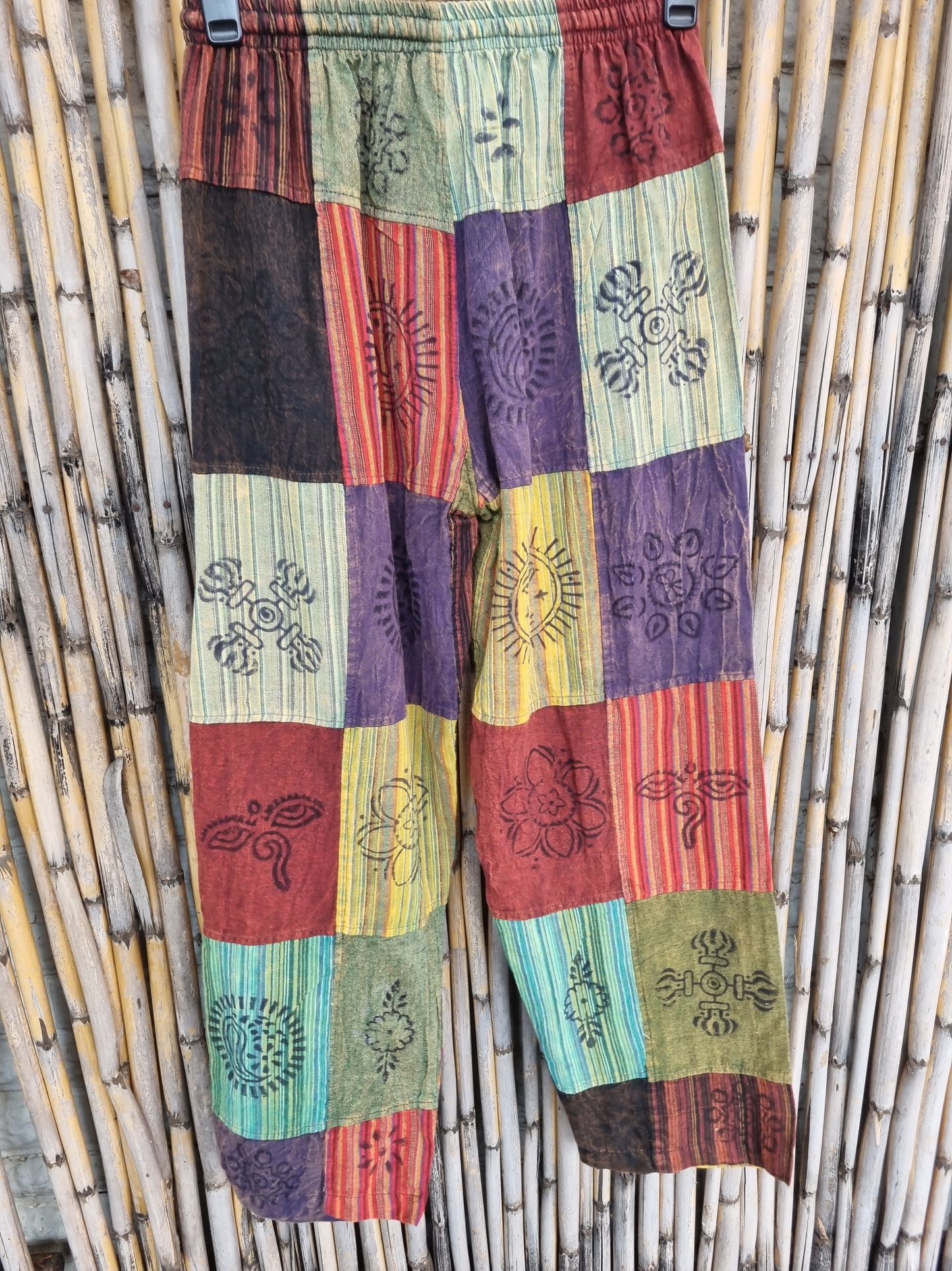 Jungle Cotton Patchwork Pants (L)