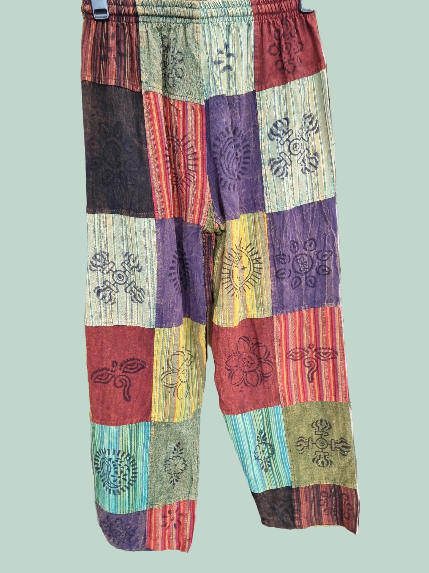Jungle Cotton Patchwork Pants (L)