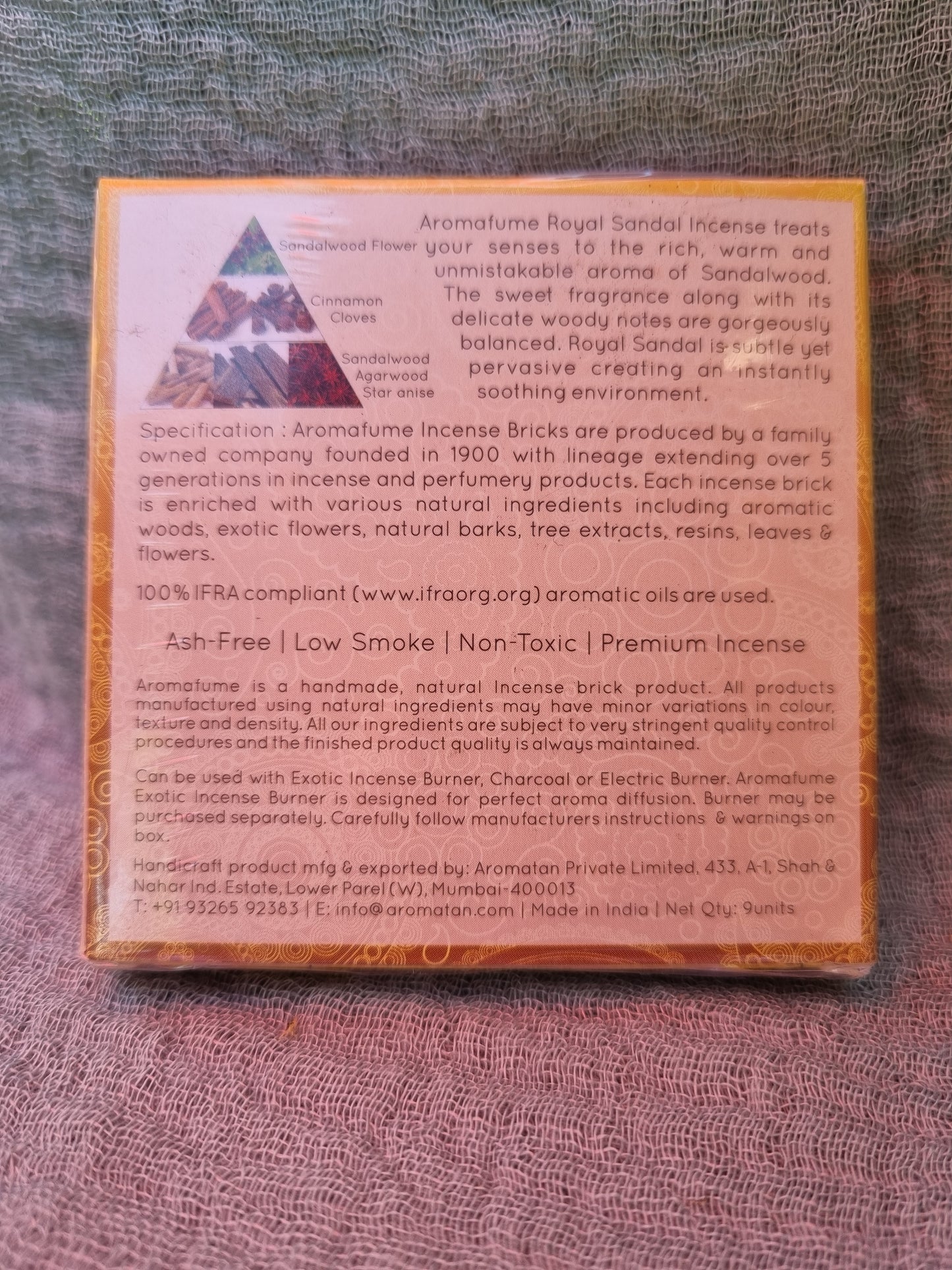 Aromafume Royal Sandal Incense Bricks