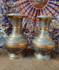 Oriental Hand Painted Vase
