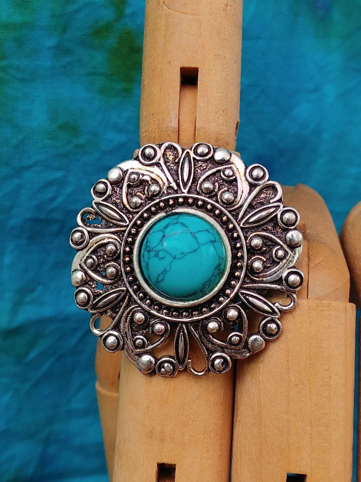 Brooch Style Crystal Rings