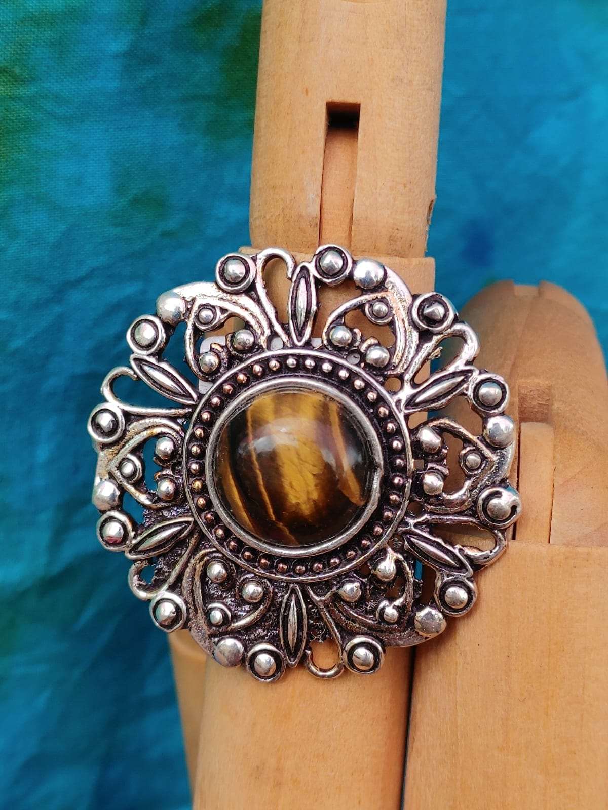 Brooch Style Crystal Rings
