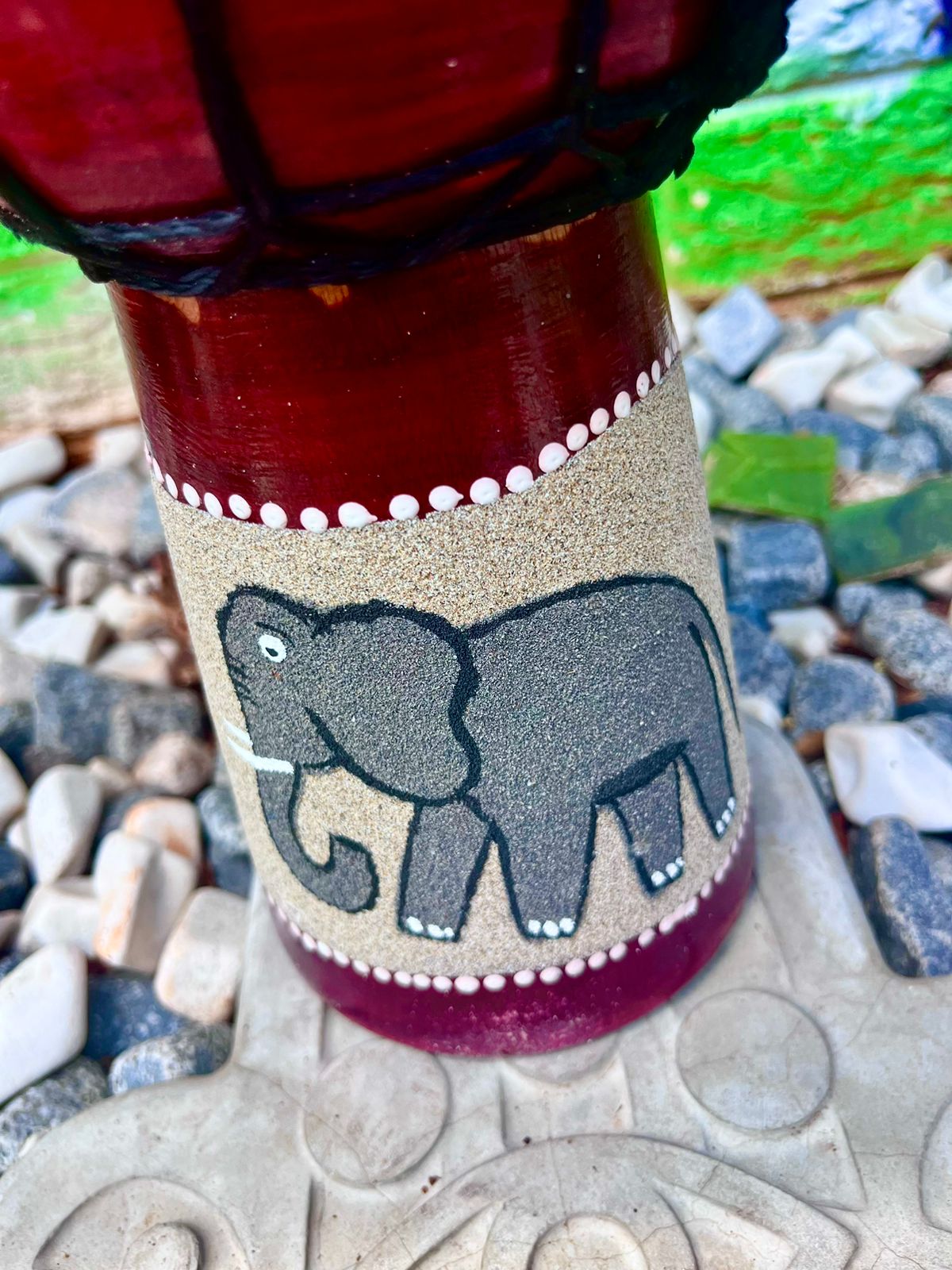 Sand Art Elephant Drum