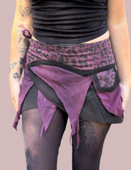 Leopards Light Fairy Wrap Mini Skirt