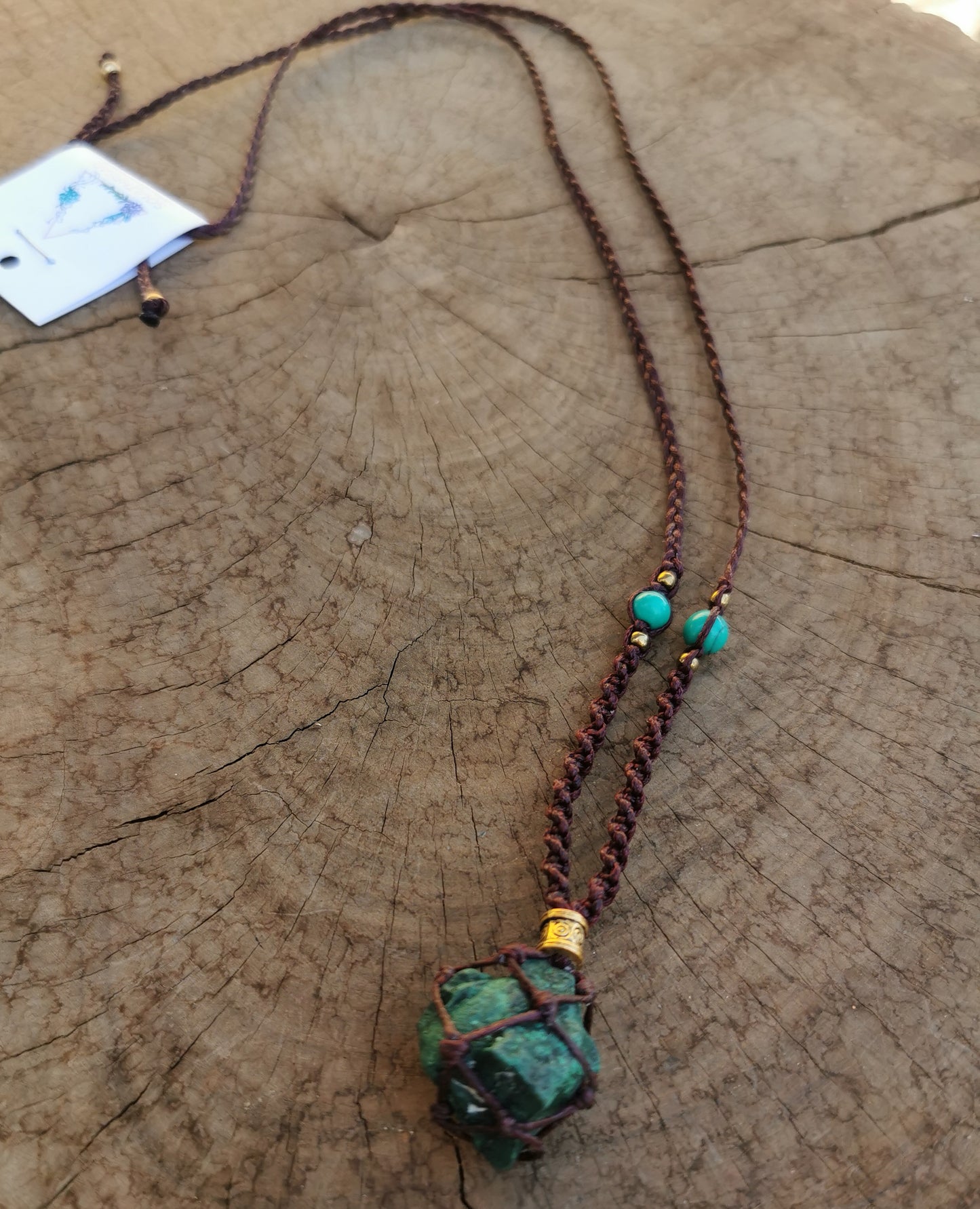 Malachite Macrame Necklace