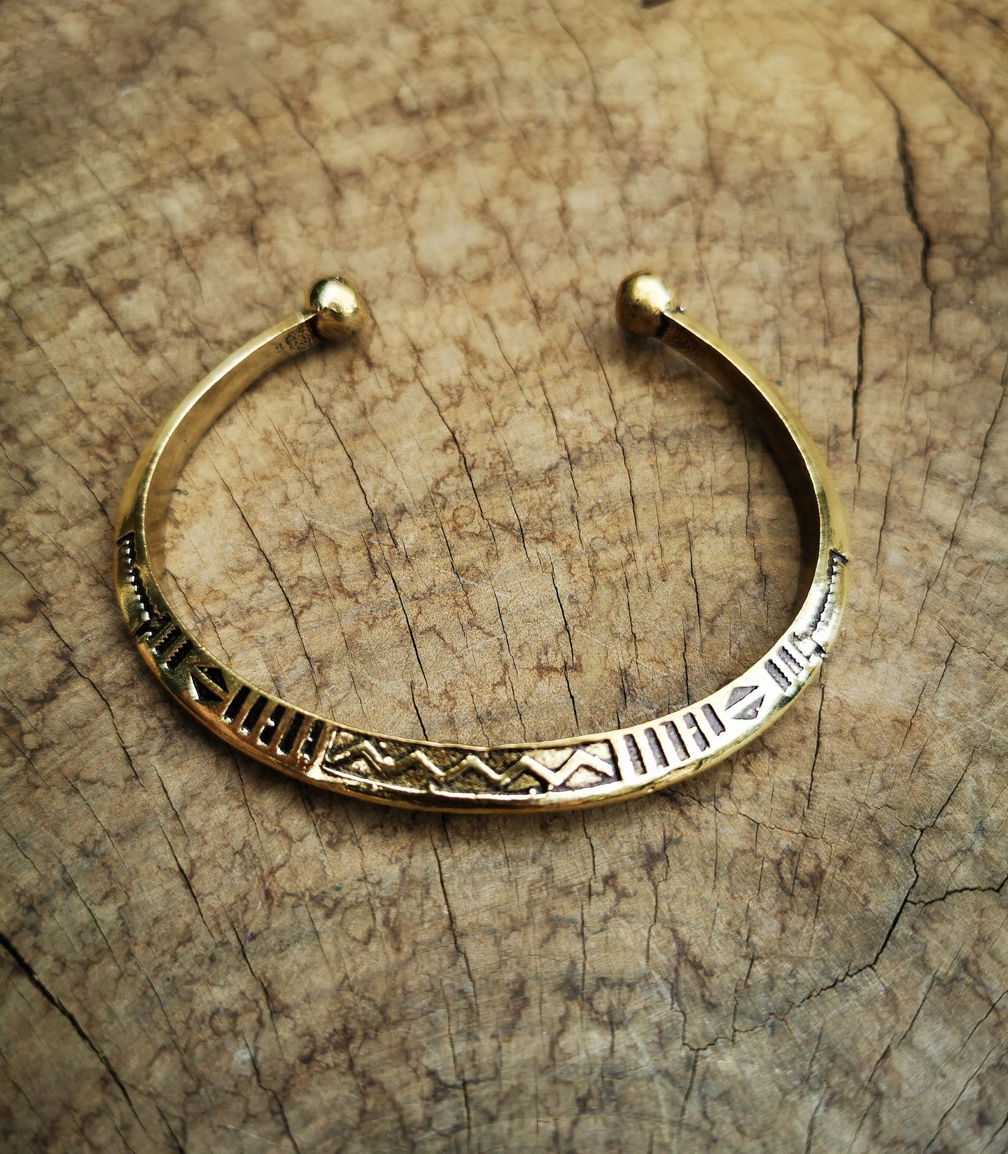 Tribal Style Brass Bracelet