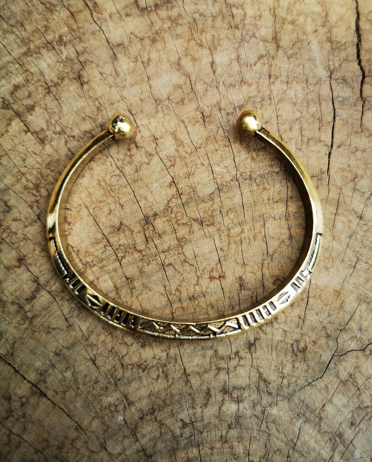 Tribal Style Brass Bracelet