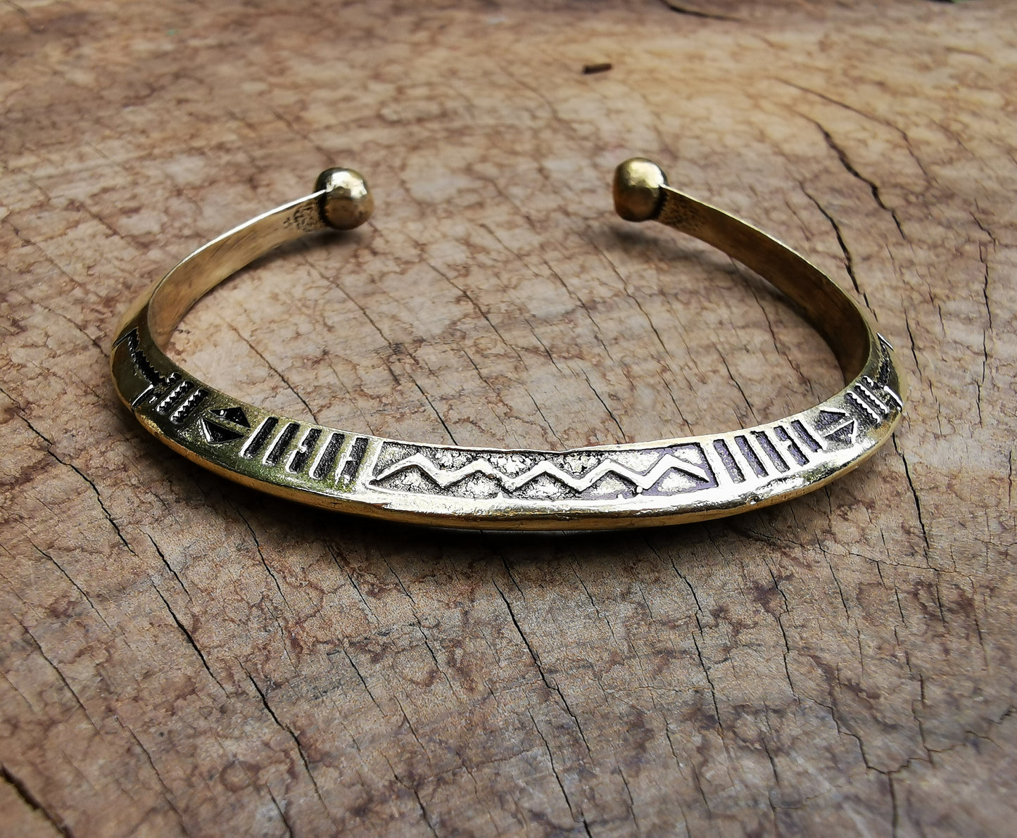 Tribal Style Brass Bracelet