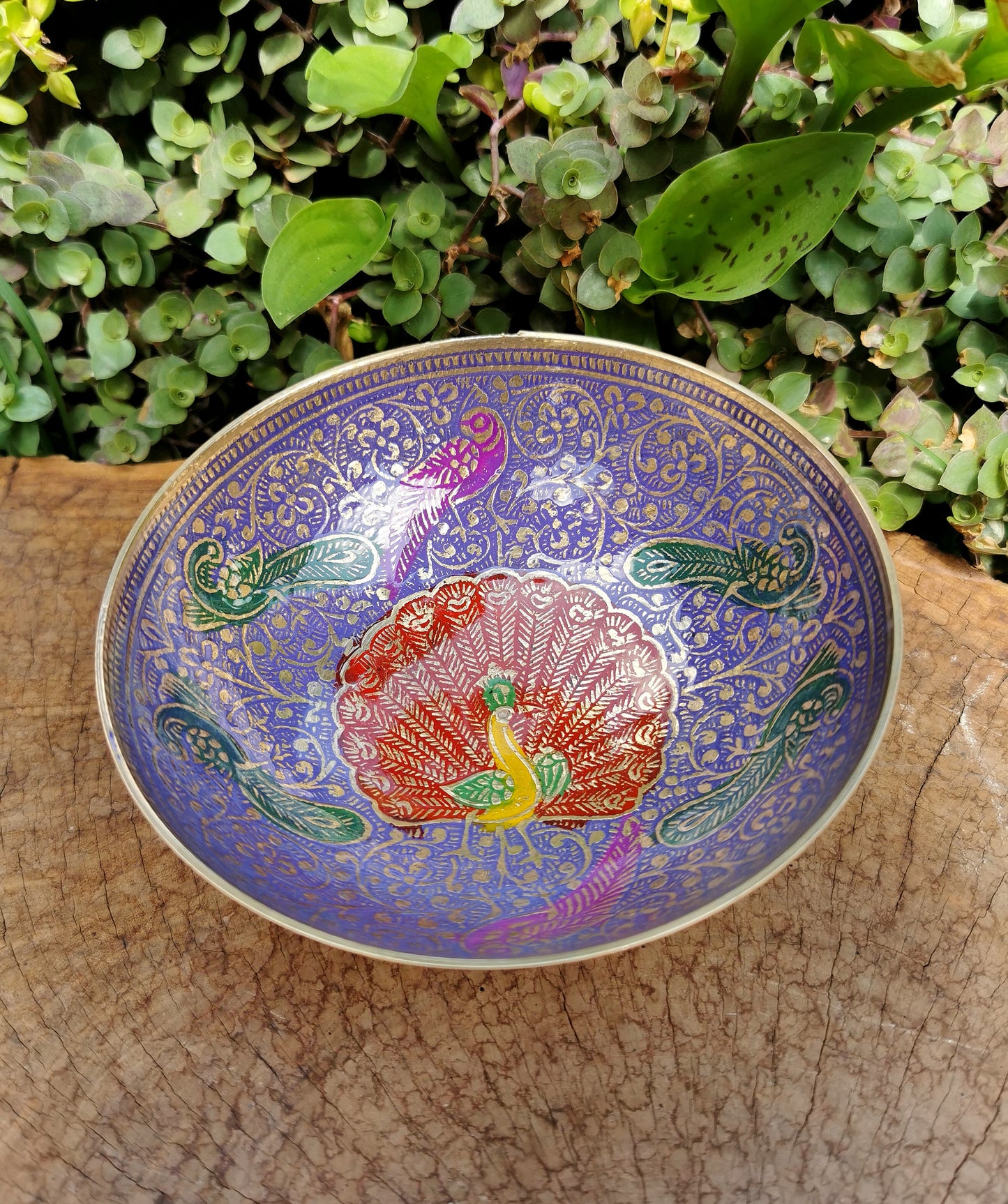 Peacock Brass Bowl