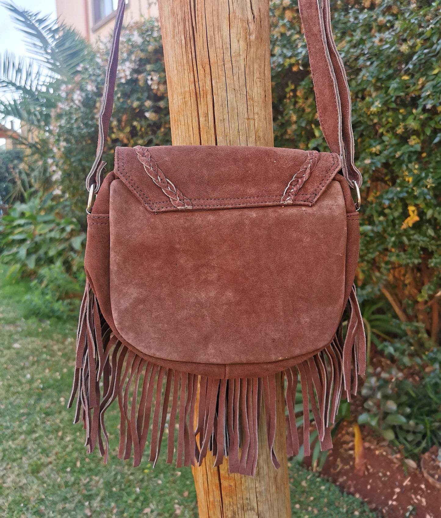 Suede Bohemian Bag (Chocolate)