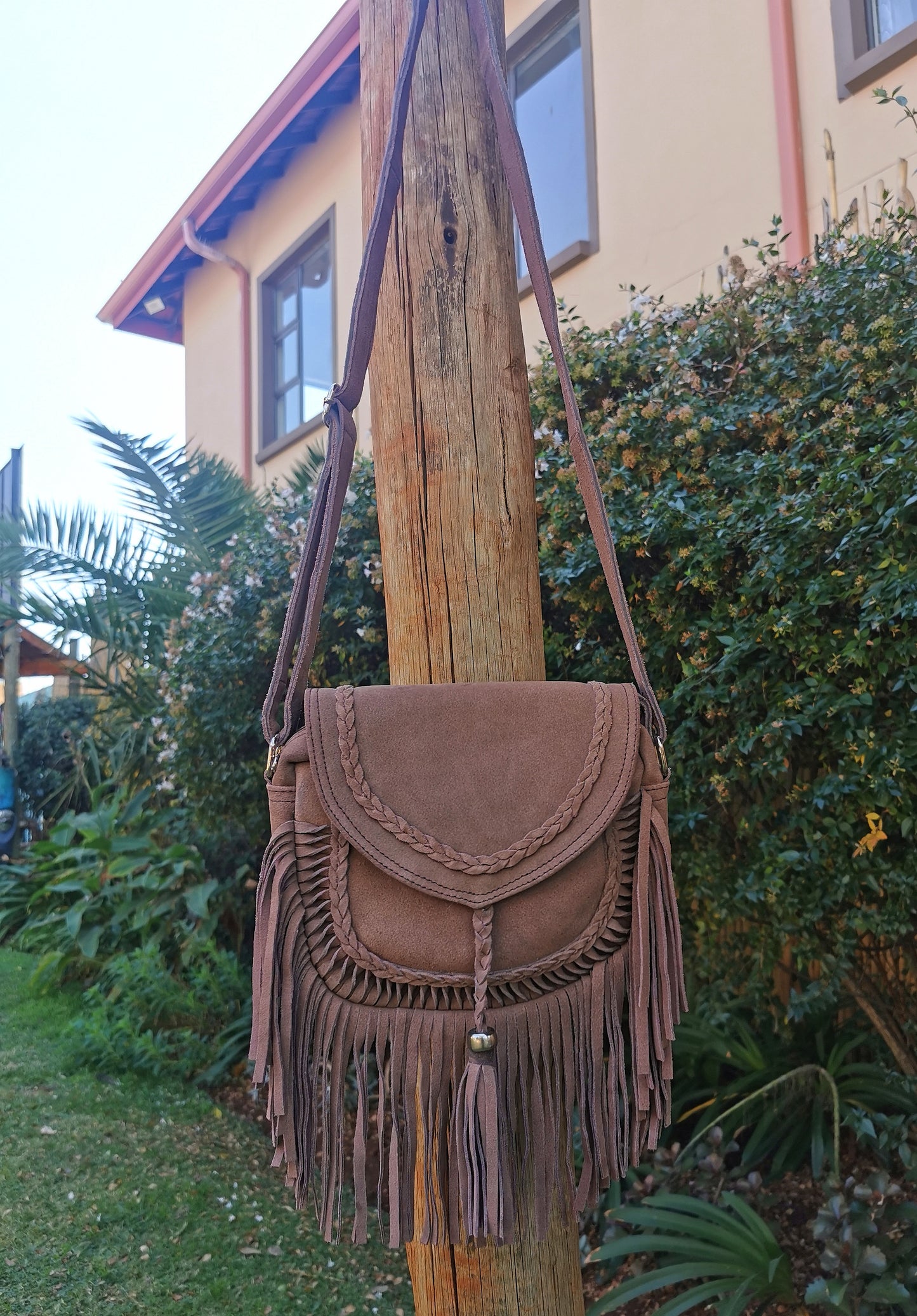 Suede Bohemian bag (Cacao)