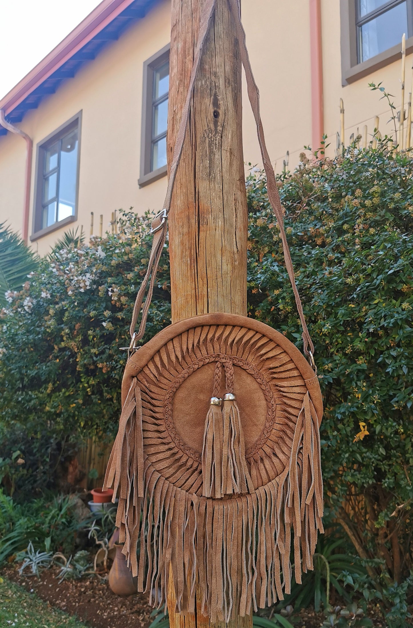 Suede Cowboy Bag (Chai)